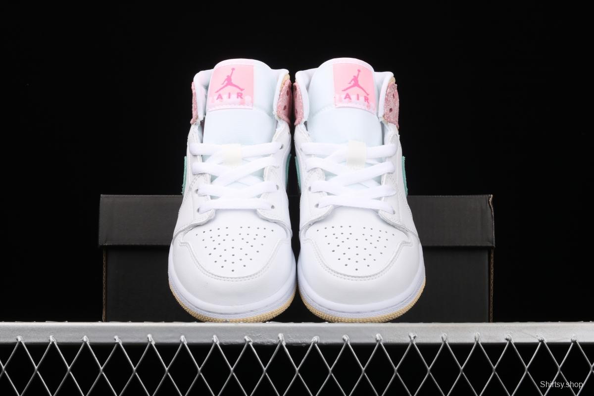 Air Jordan 1 Mid GS Ice Cream Bang Basketball shoes DD1666