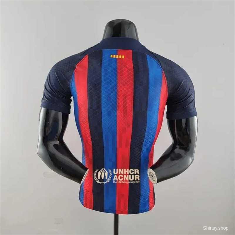 Player Version 22-23 Barcelona Home Soccer Jersey