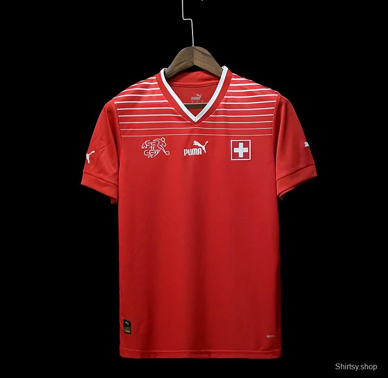 2022 Switzerland Home Soccer Jersey