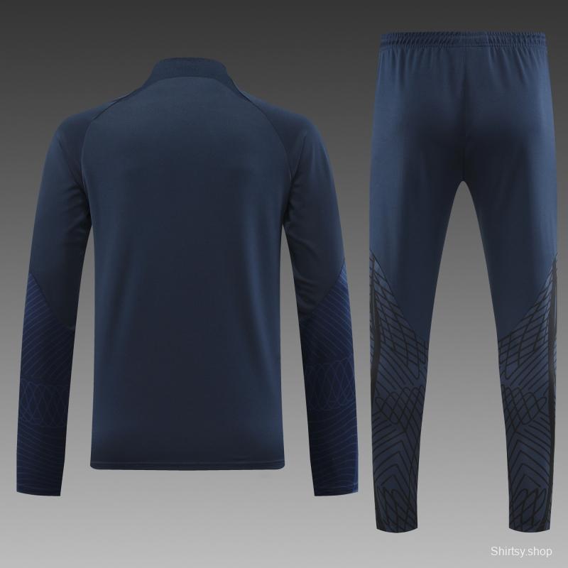 2022 Portugal Navy Half Zipper Tracksuit