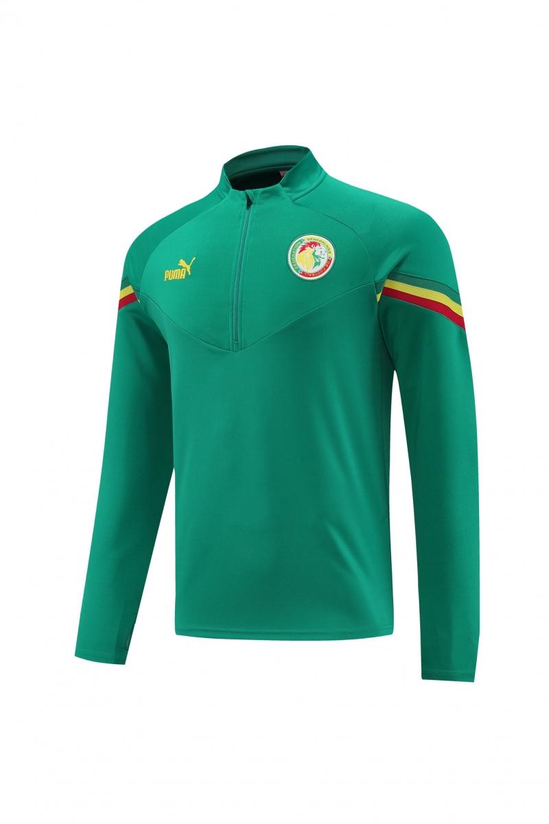 2022 Senegal Green Half Zipper Tracksuit