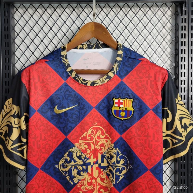 23-24 Barcelona Training Red Jersey