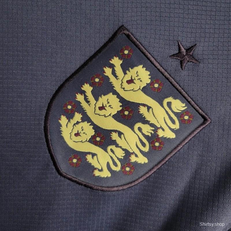 2024 England Away Navy Long Sleeve Jersey